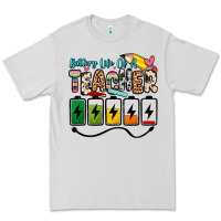 Dove Grey battery life of a teacher Premium Tee - Zillion Design Studio