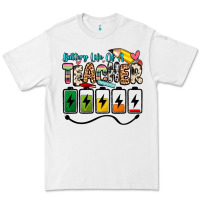 White battery life of a teacher Premium Tee - Zillion Design Studio
