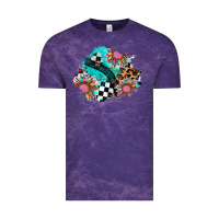 Cloud Purple race sunflower patches Vintage Tee - AdoDesignShop