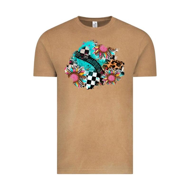 Race Sunflower Patches Vintage Tee by AdoDesignShop | Teevron