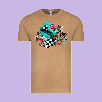 Race Sunflower Patches Vintage Tee Designed By Adodesignshop