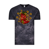 Cloud Black boots wood slice ornament Vintage Tee - JahusDesignShop