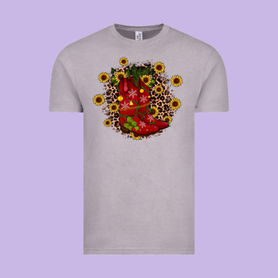 Boots Wood Slice Ornament Vintage Tee Designed By Jahusdesignshop