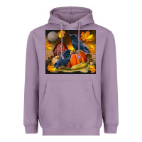 Lavender Fall Crow Heavyweight Hoodie - LillyAllenDesigns