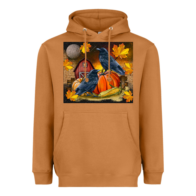 Fall Crow Heavyweight Hoodie by LillyAllenDesigns | Teevron