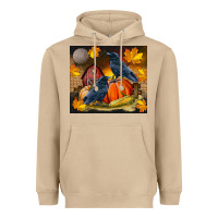 Mushroom Fall Crow Heavyweight Hoodie - LillyAllenDesigns