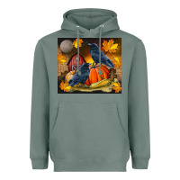 Sage Fall Crow Heavyweight Hoodie - LillyAllenDesigns