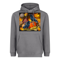 Storm Fall Crow Heavyweight Hoodie - LillyAllenDesigns