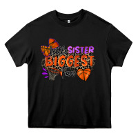Black little sister biggest fan basketball Heavy Core Tee - Zillion Design Studio