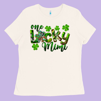 Ladies Tee st. patricks day one lucky mimi