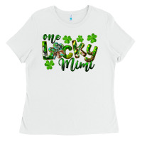 White st. patricks day one lucky mimi Ladies Tee - RanaPortraitStore