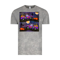 Cloud Rock halloween spooky truck seamless pattern Vintage Tee - BundleAndBundleShop