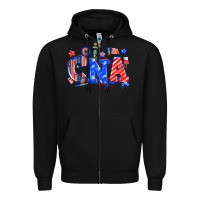 Black 4th of july cna Zipper Hoodie - NancyCooperArtShop