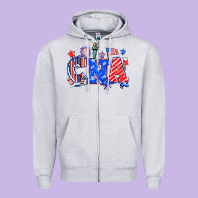 4th Of July Cna Zipper Hoodie Designed By Nancycooperartshop