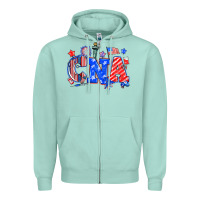 Seafoam 4th of july cna Zipper Hoodie - NancyCooperArtShop