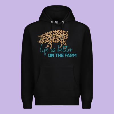Life Is Better On The Farm Premium Hoodie Designed By Bettercallsaul