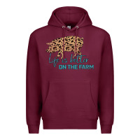 Burgundy Life is Better on the Farm Premium Hoodie - Bettercallsaul
