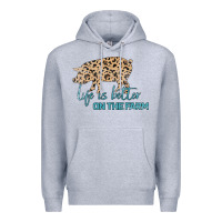 Heather Grey Life is Better on the Farm Premium Hoodie - Bettercallsaul