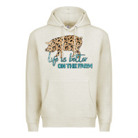 Oatmeal Heather Life is Better on the Farm Premium Hoodie - Bettercallsaul