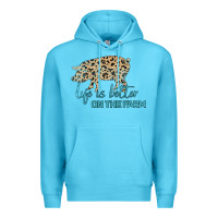 Ocean Blue Life is Better on the Farm Premium Hoodie - Bettercallsaul