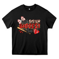 Black little sister biggest fan baseball Heavy Core Tee - Zillion Design Studio