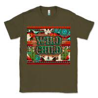 Army Green wild chıld aztec gemstone and cactus Classic Tee - Artiststas