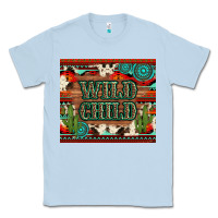 Dusty Blue wild chıld aztec gemstone and cactus Classic Tee - Artiststas