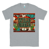Heather Grey wild chıld aztec gemstone and cactus Classic Tee - Artiststas