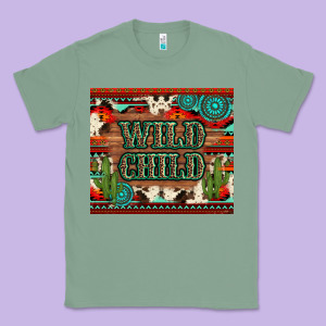 Wild Chıld Aztec Gemstone And Cactus Classic Tee Designed By Artiststas