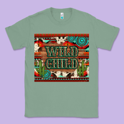 Wild Chıld Aztec Gemstone And Cactus Classic Tee Designed By Artiststas