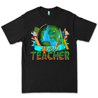 Black sped teacher with earth globe Premium Tee - texasbilliewilder