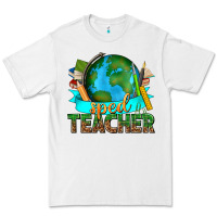 White sped teacher with earth globe Premium Tee - texasbilliewilder