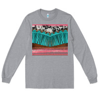 Heather Grey western fringe cowhide leopard Long Sleeve Tee - BarkalooDesign