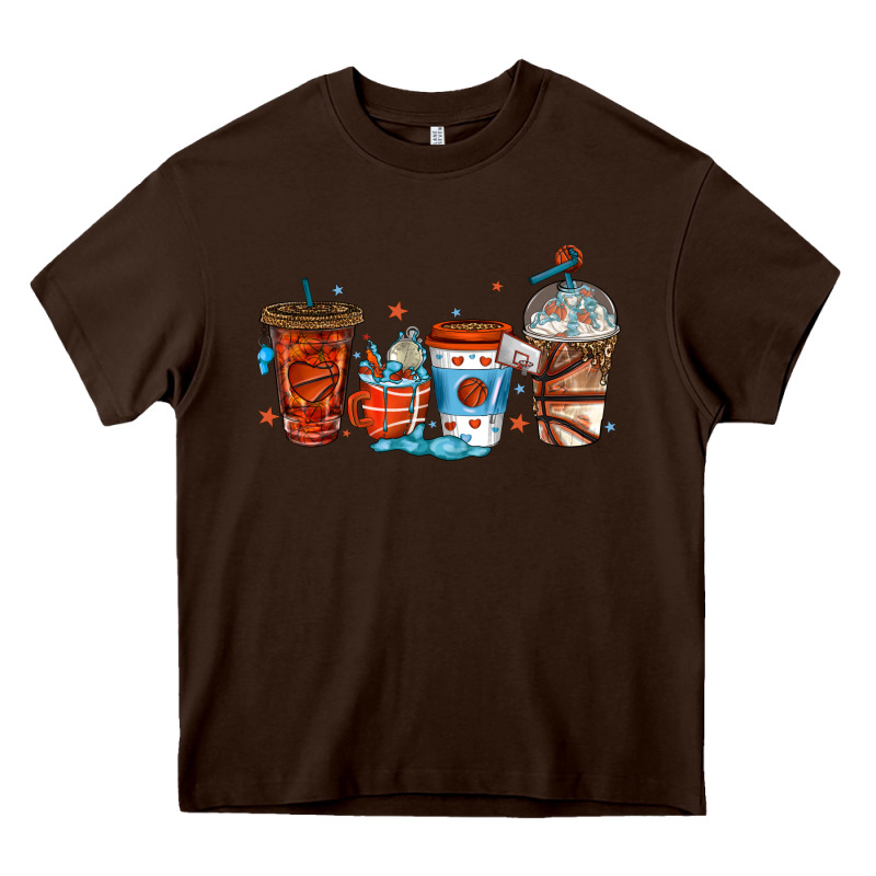 Basketball Coffee Cups Heavy Core Tee by texasbilliewilder | Teevron