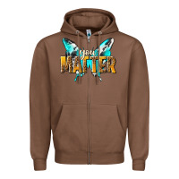 Chestnut you matter Zipper Hoodie - NancyCooperArtShop