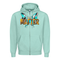 Seafoam you matter Zipper Hoodie - NancyCooperArtShop