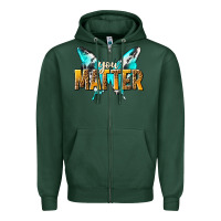 Sports Green you matter Zipper Hoodie - NancyCooperArtShop