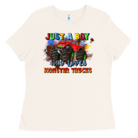 Bone just a boy who loves monster trucks Ladies Tee - JahusDesignShop