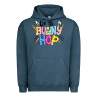 Pigment Midnight Navy do the bunny hop easter Urban Hoodie - CowGirlArtShop