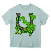 Arona Lucky shamrock horseshoe Heavy Core Tee - RanaPortraitStore