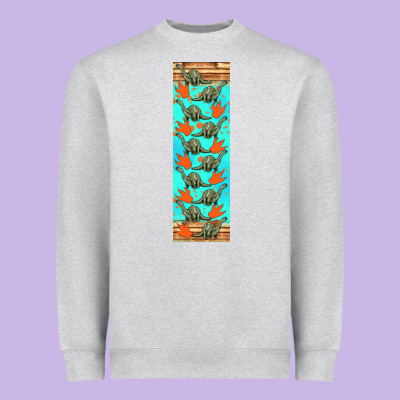 Dinosaur Brontosaurus Pen Wrap Heavyweight Sweatshirt Designed By Artiststas