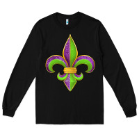 Black mardi gras fleur de lis leopard Long Sleeve Tee - Jasminsmagicworld