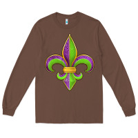 Chestnut mardi gras fleur de lis leopard Long Sleeve Tee - Jasminsmagicworld