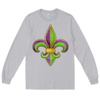 Moon Dust mardi gras fleur de lis leopard Long Sleeve Tee - Jasminsmagicworld