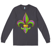 Smoke mardi gras fleur de lis leopard Long Sleeve Tee - Jasminsmagicworld