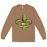 Toasted Coconut mardi gras fleur de lis leopard Long Sleeve Tee - Jasminsmagicworld