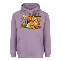 Lavender Fall Vibes Fox Heavyweight Hoodie - LillyAllenDesigns