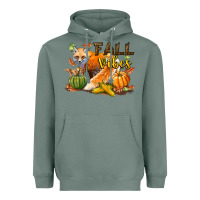 Sage Fall Vibes Fox Heavyweight Hoodie - LillyAllenDesigns