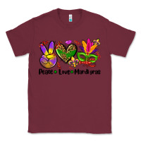 Burgundy peace love  mardi gras Classic Tee - AdoDesignShop