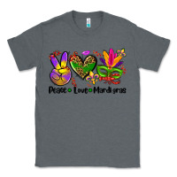 Charcoal Heather peace love  mardi gras Classic Tee - AdoDesignShop